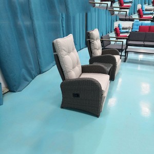 Garden furniture adjustable Sunbed rattan Chaise lounge patio reclining chair