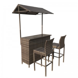 Outdoor bar counter set patio bar Set rattan bar counter stool