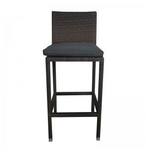 Patio bar set square high-top bar table and stools rattan bar Furniture