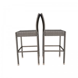 Patio high bar stool rattan chair with elegant curve back