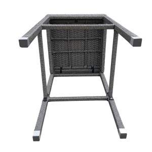 Patio high bar stool rattan chair with elegant curve back