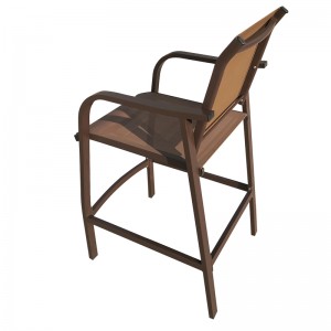 Aluminium bar chair outdoor bar stool teslin bar chair