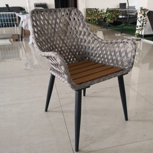 Magic leaf rattan armchair set – outdoor patio chair set