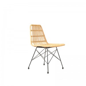 Outdoor dining chair rattan armless chair garden side chair