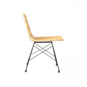 Outdoor dining chair rattan armless chair garden side chair