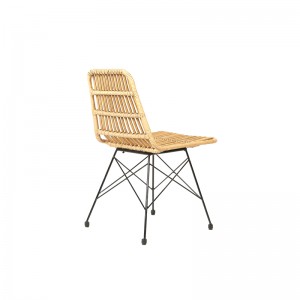 Outdoor dining chair rattan armless chair garden side chair