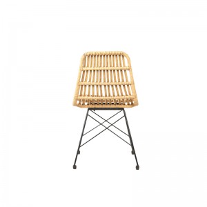 Outdoor dining chair rattan armless chair garden side chair