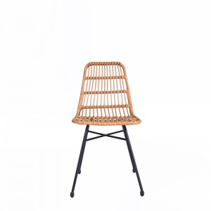 Rattan dining chair outdoor stackable side chair