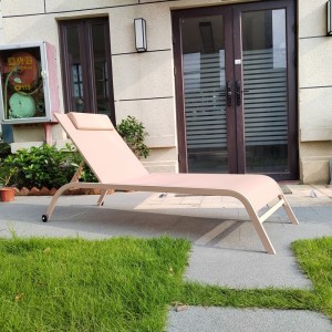 Chaise lounge mesh reclining chair sunbed lounger beach daybed