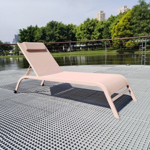 Chaise lounge mesh reclining chair sunbed lounger beach daybed
