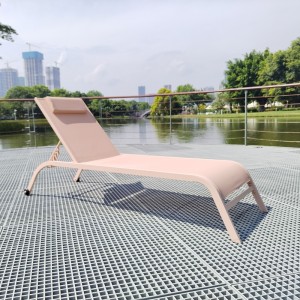 Chaise lounge mesh reclining chair sunbed lounger beach daybed